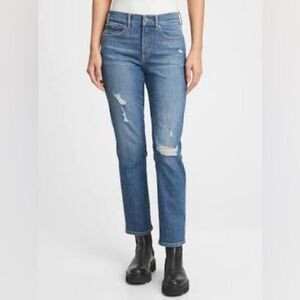 Gap Skinny Roll Up Distressed Jeans size 6